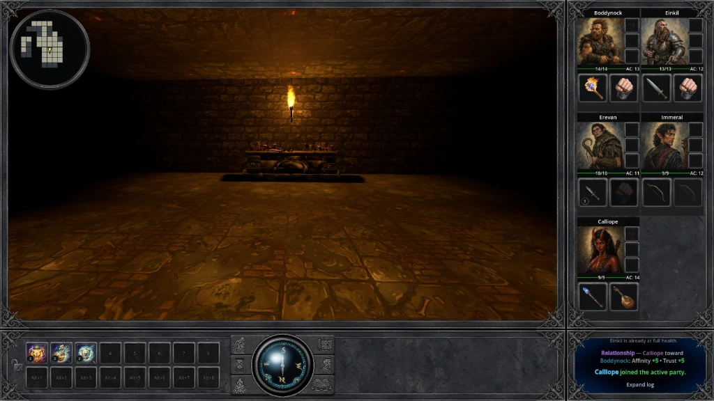 Mysterious altar and items to collect