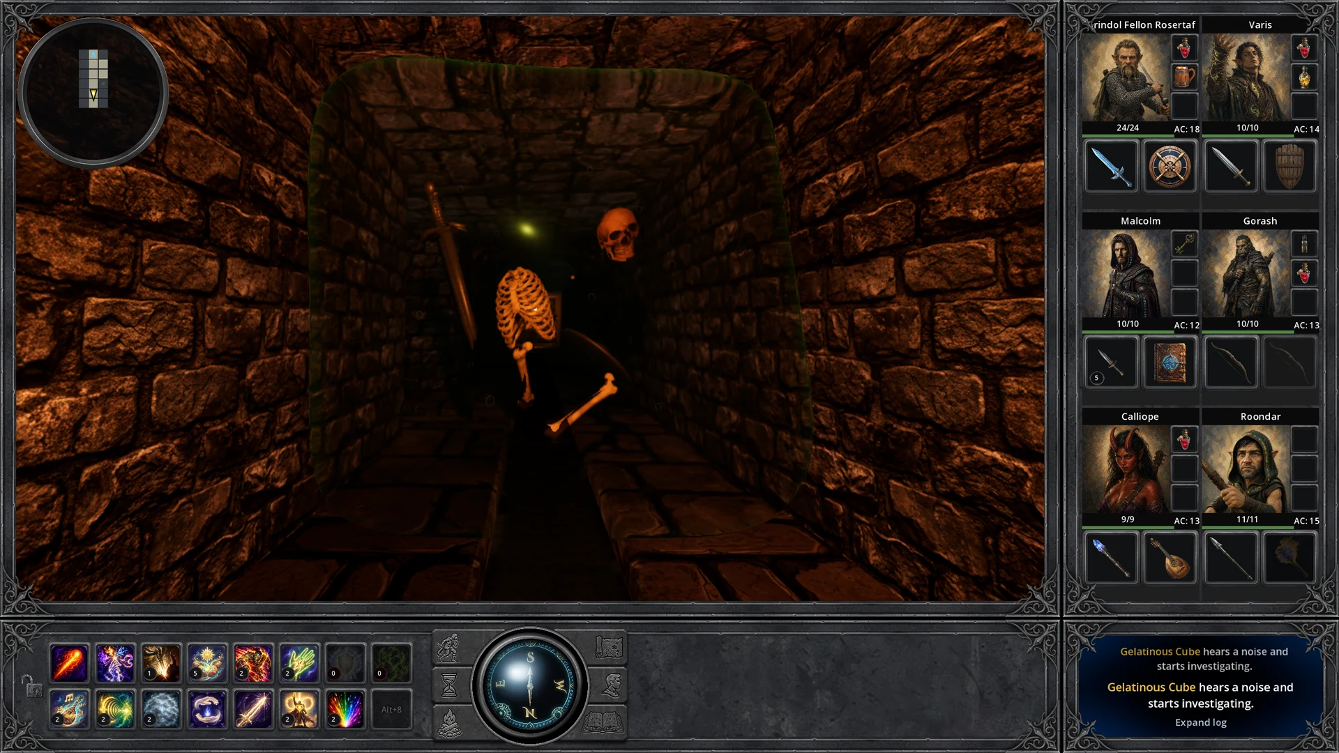 The dreaded Gelatinous Cube in the corridor