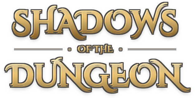 Shadows of the Dungeon logo with keyline